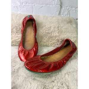 Tieks by Gavrieli Red Patent Metallic Leather Ballet Flats Womens Size 9‎